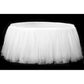 Tulle Tutu 17ft Table Skirt - White - CV Linens