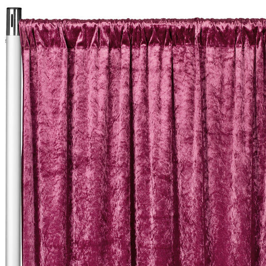 Velvet 10ft H x 52" W Drape/Backdrop Curtain Panel - Mulberry - CV Linens