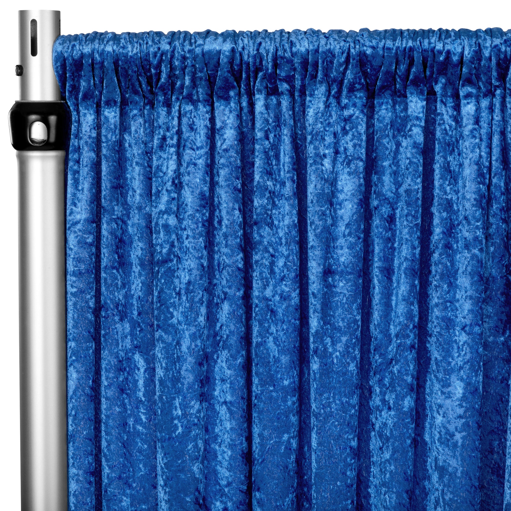 Velvet 10ft H x 52 W Drape/Backdrop Curtain Panel - Royal Blue
