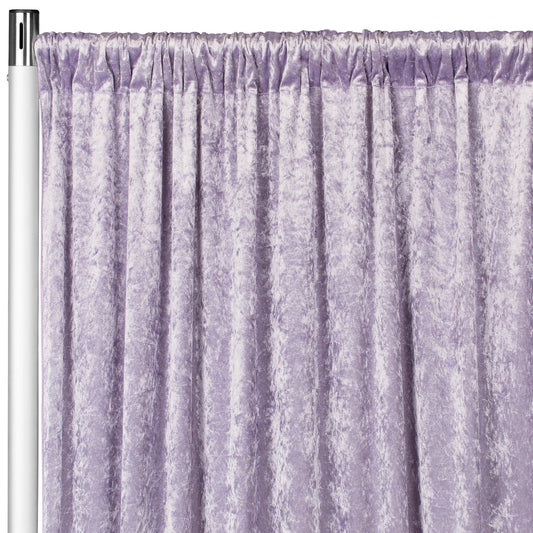 Velvet 14ft H x 52" W Drape/Backdrop Curtain Panel - Wisteria