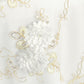 Vintage Veil Embroidery 90"x90" Square Table Overlay Topper - Gold & Ivory - CV Linens