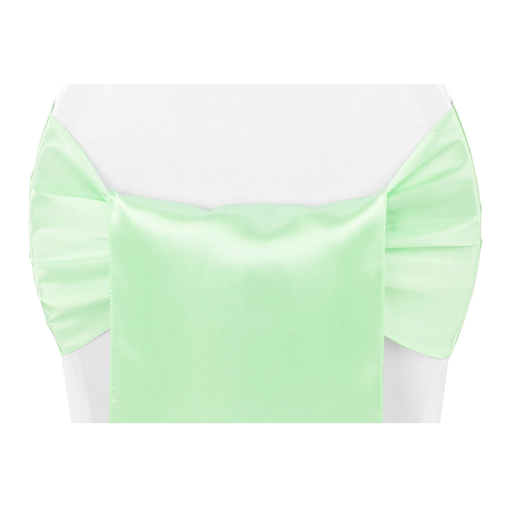 Mint Green Wide Satin Chair Sash Size: 9 X 108 in | Wedding | Event | Wholesale by CV Linens Mint Green Wide Satin Chair Sash Size: 9 X 108 in | Wedding | Event | Wholesale by CV Linens