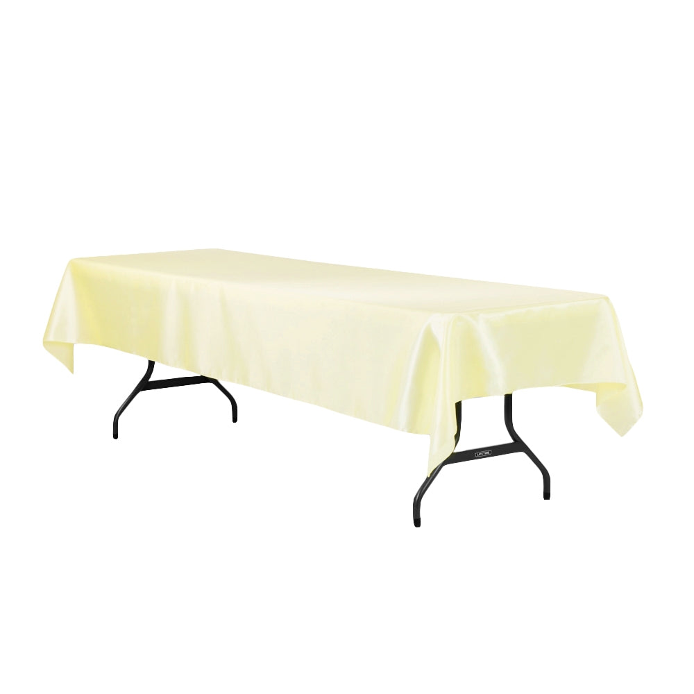 Satin Rectangular 60"x120" Tablecloth - Yellow - CV Linens