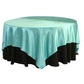 Square 90"x90" Satin Table Overlay - Light Turquoise - CV Linens