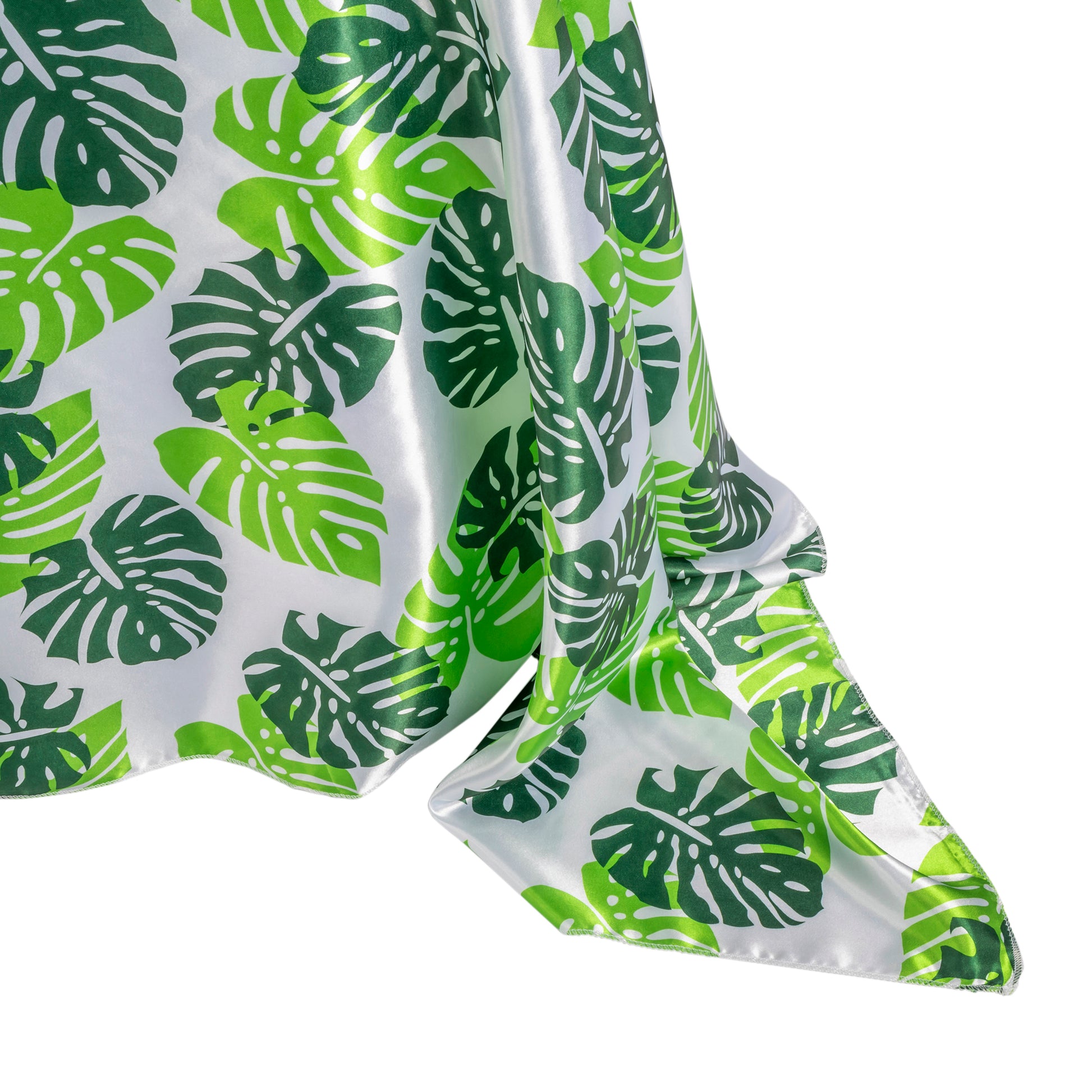 Satin Rectangular 90"x132" Tablecloth - Tropical Palm Leaf
