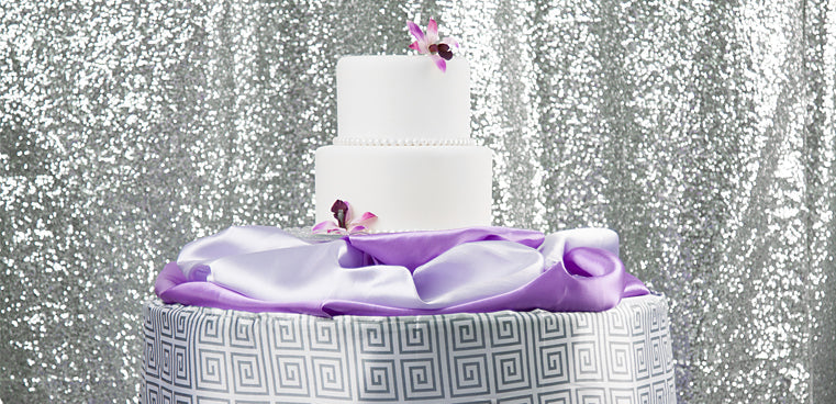 Lavender & Geometric Wedding Cake Table