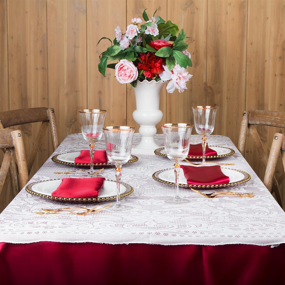 Lace Tablecloth Look for Fall - CV Linens