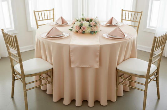 Blush and Champagne Bridal Shower Table Mockup