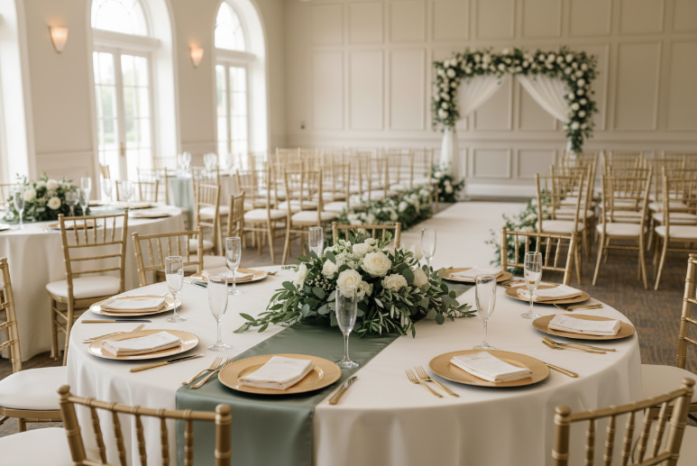 ceremony or reception table settings