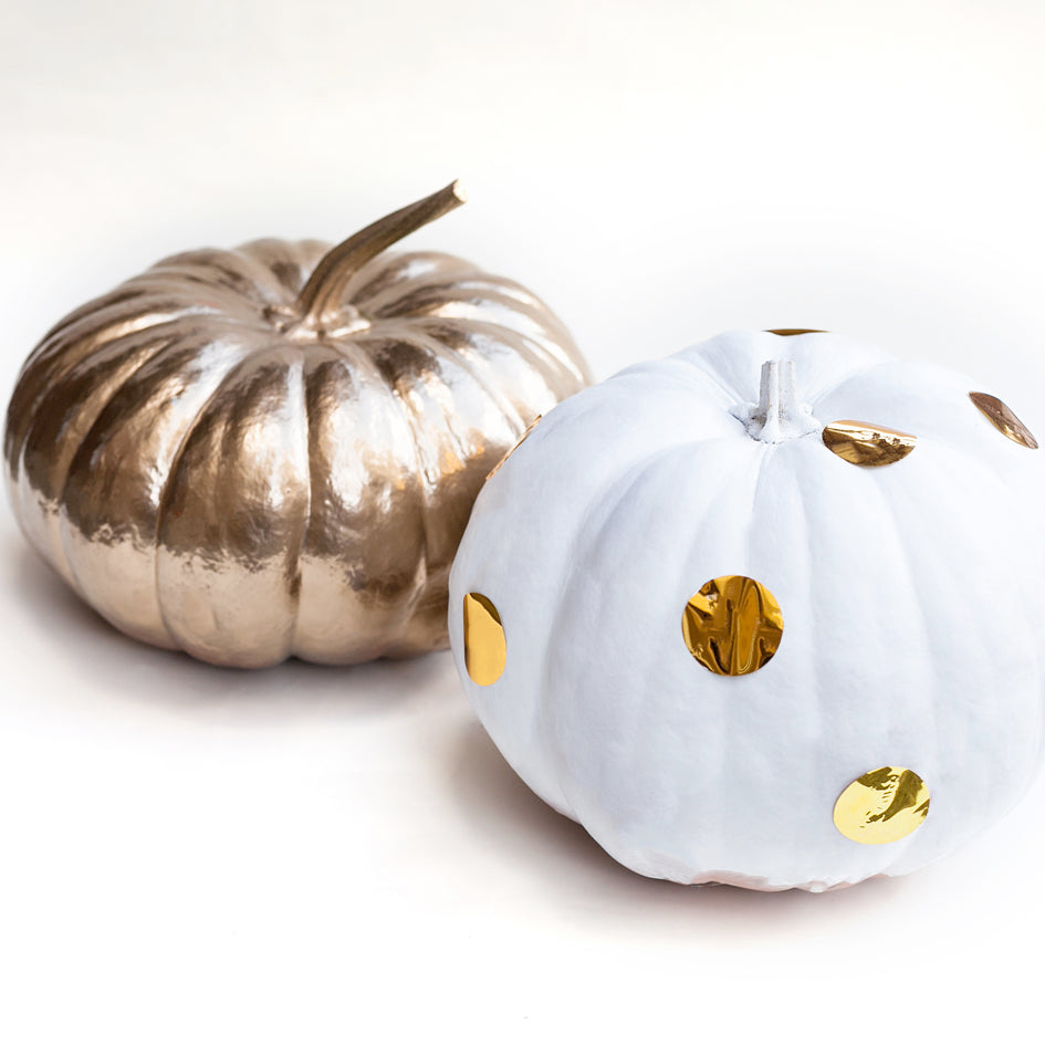 DIY Metallic Pumpkin Decor - CV Linens