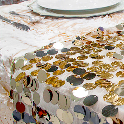 Champagne Sequin Sweetheart Table - CV Linens