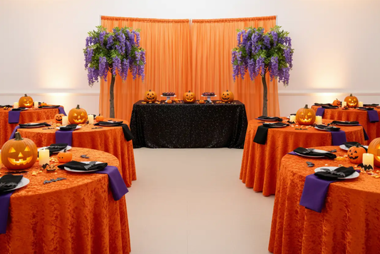 full kids halloween party setup