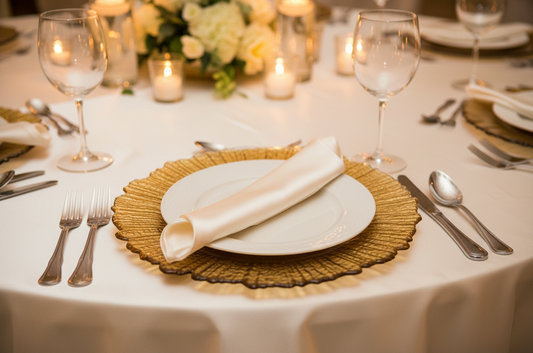 gold charger plates for events