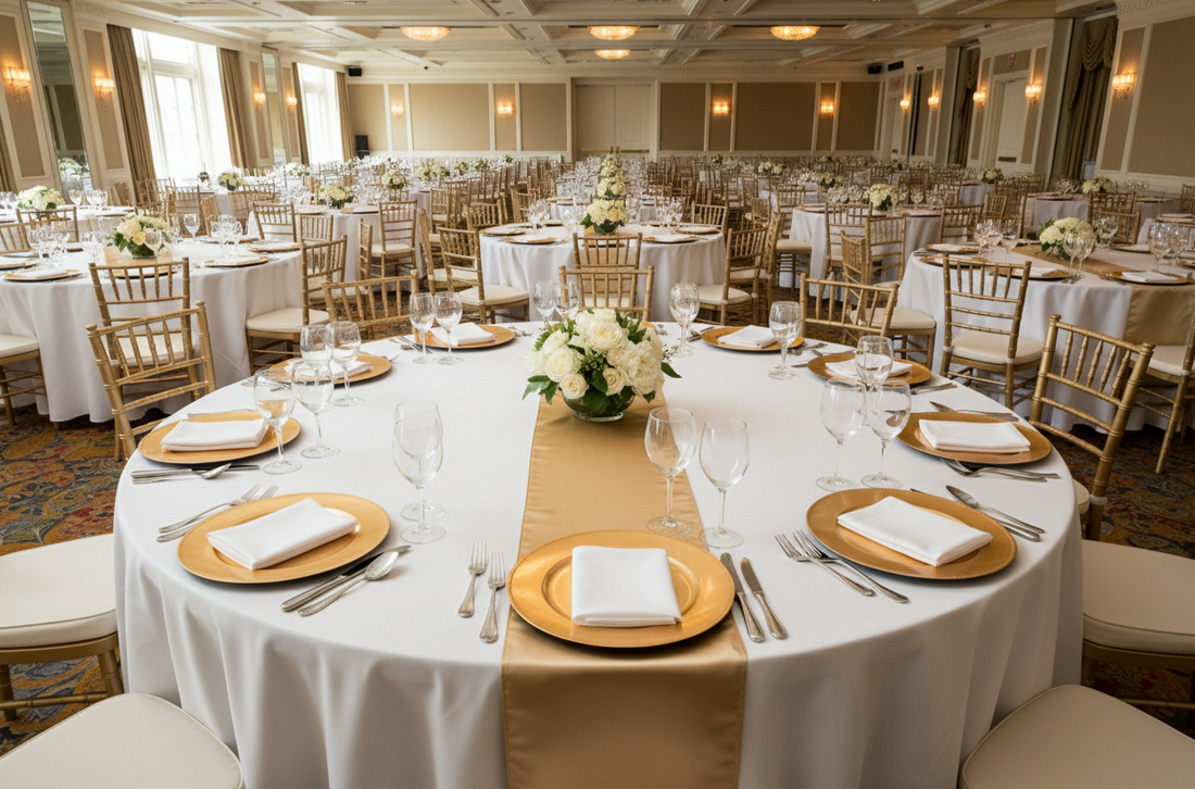 high-volume hotel banquet setup