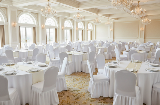 indoor white theme hotel event