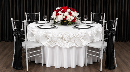 large rosette table trim setup