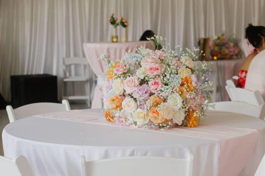 pastel pink engagement party