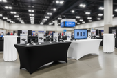 spandex table covers for trade show booth