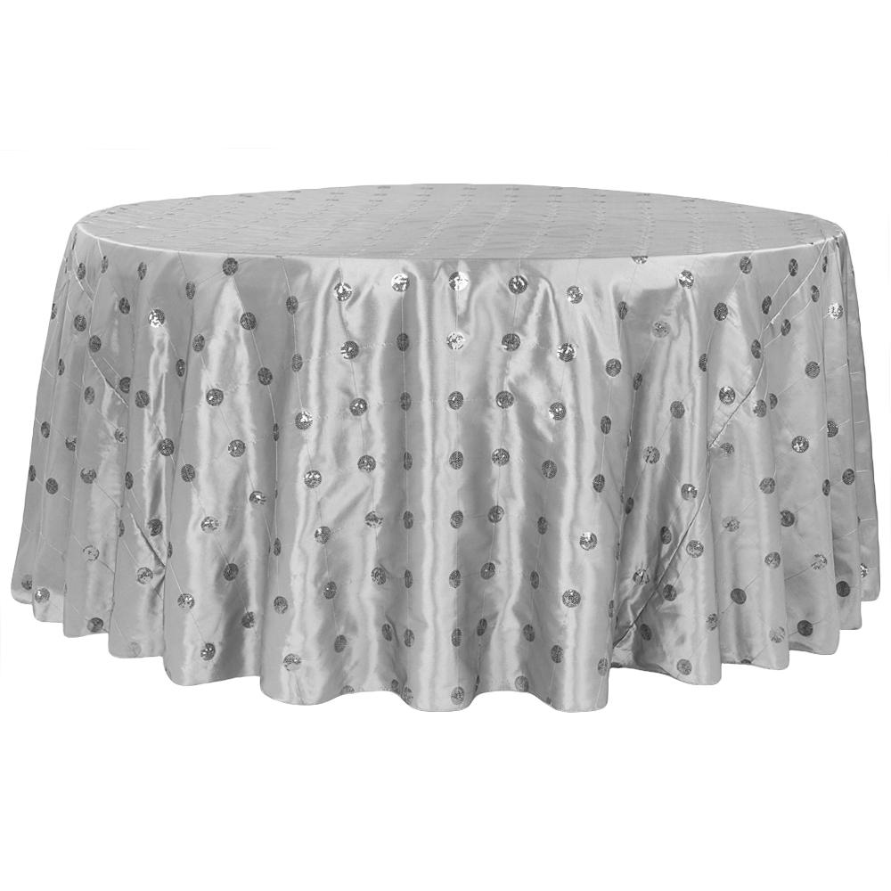 Silver Ribbon Tablecloth Wholesale Silver Sequin Tablecloths - CV Linens™