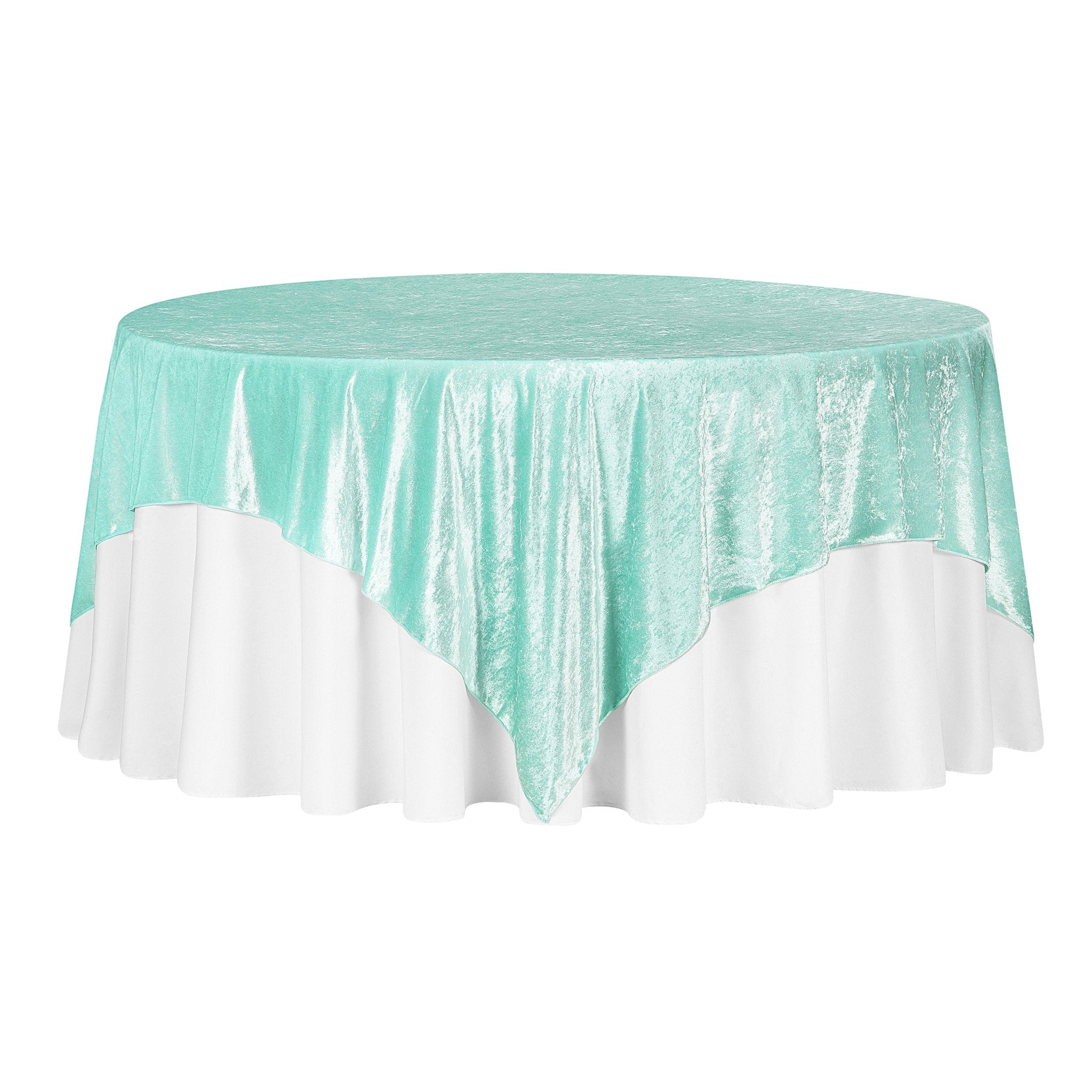 Velvet Table Overlays - Square Velvet Table Toppers In Bulk - CV Linens™