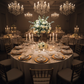 wedding reception with 10 pc/pk Faux Pearl Napkin Ring - Gold