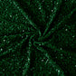 10 yards Sequin Velvet Fabric Roll - Emerald Green