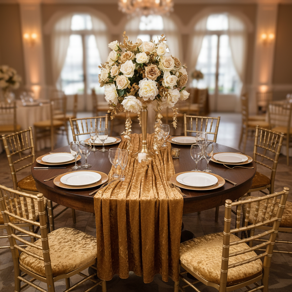 10 yards Velvet Fabric Roll - Mustard Gold.