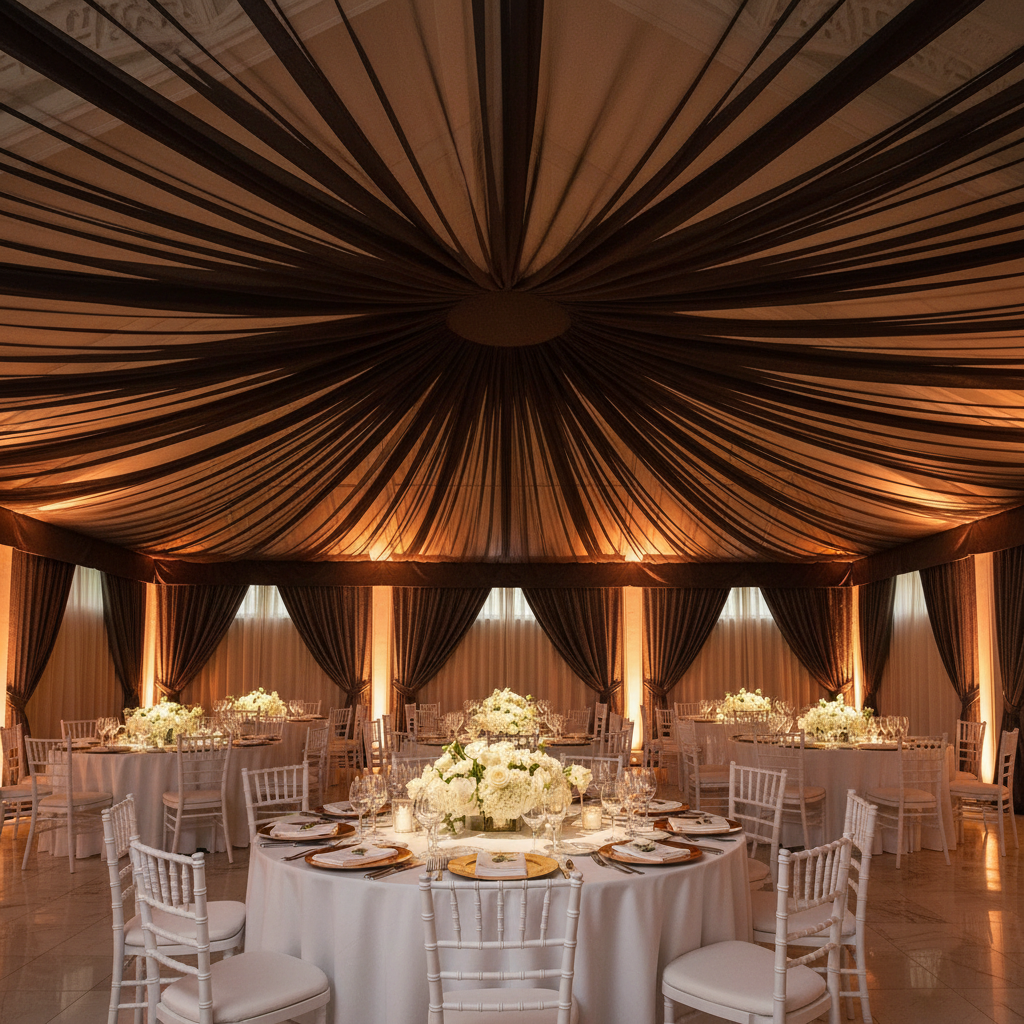 10 yards x 118" Flame Retardant (FR) Voile Sheer Fabric Roll/Bolt - Black as diy ceiling backdrop wedding reception