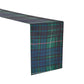 Plaid fabric bolt in green, teal, and purple tones; woven textile ideal for sewing projects