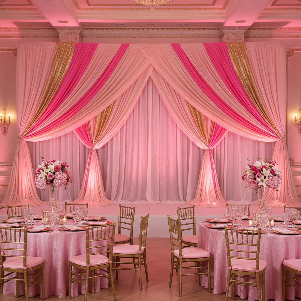 10ft Spandex Upright Pole Cover - Pink