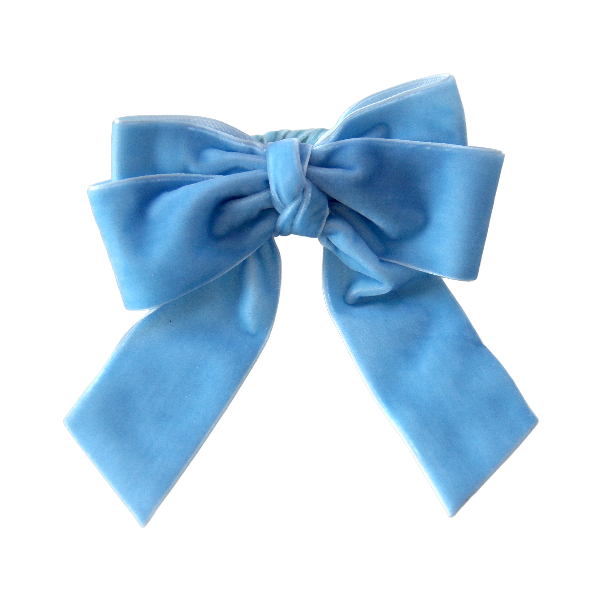 10 pc/pk Velvet Bow-Tie Napkin Ring - Baby Blue