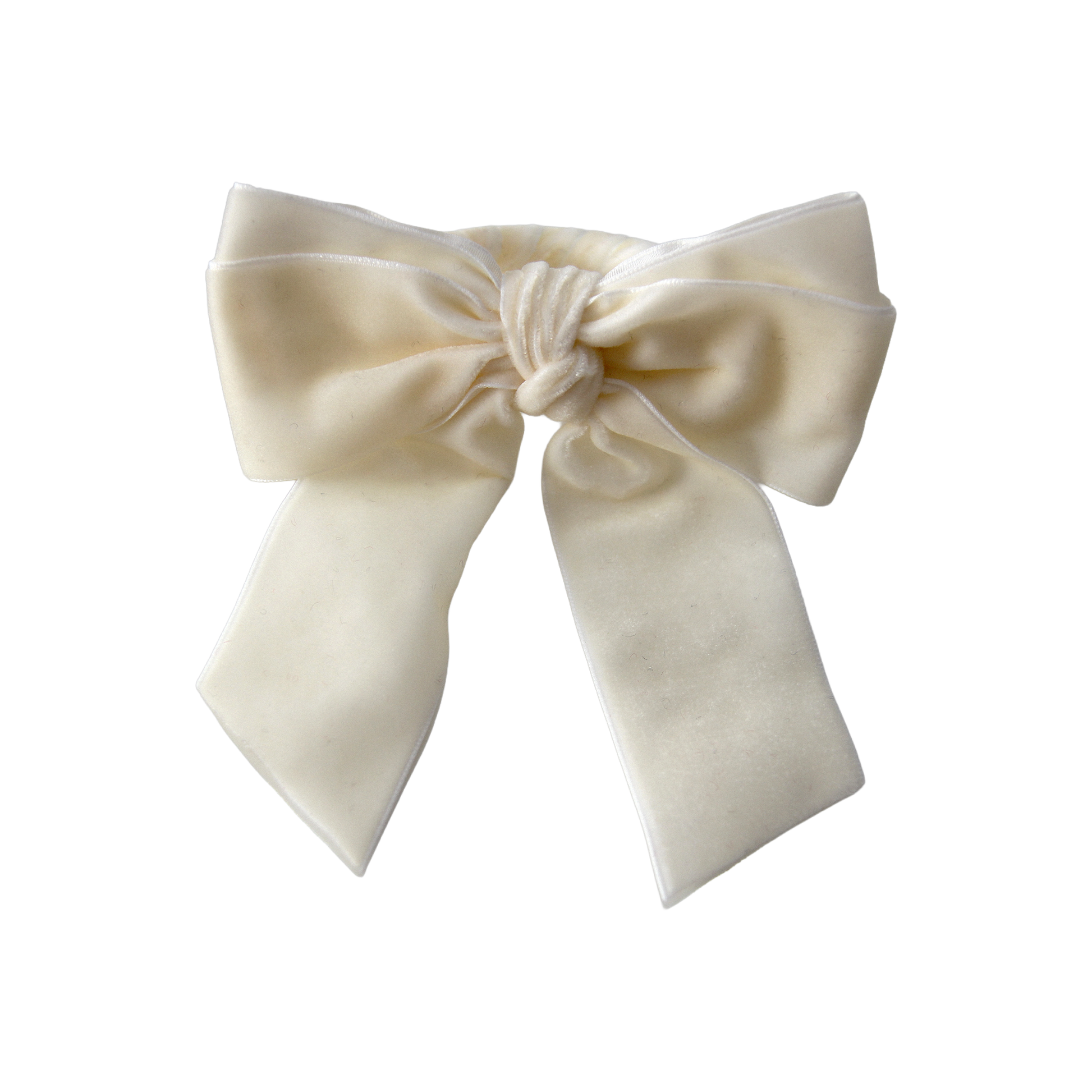 10 pc/pk Velvet Bow-Tie Napkin Ring - Ivory