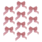 10 pc/pk Velvet Bow-Tie Napkin Ring - Pink bundle