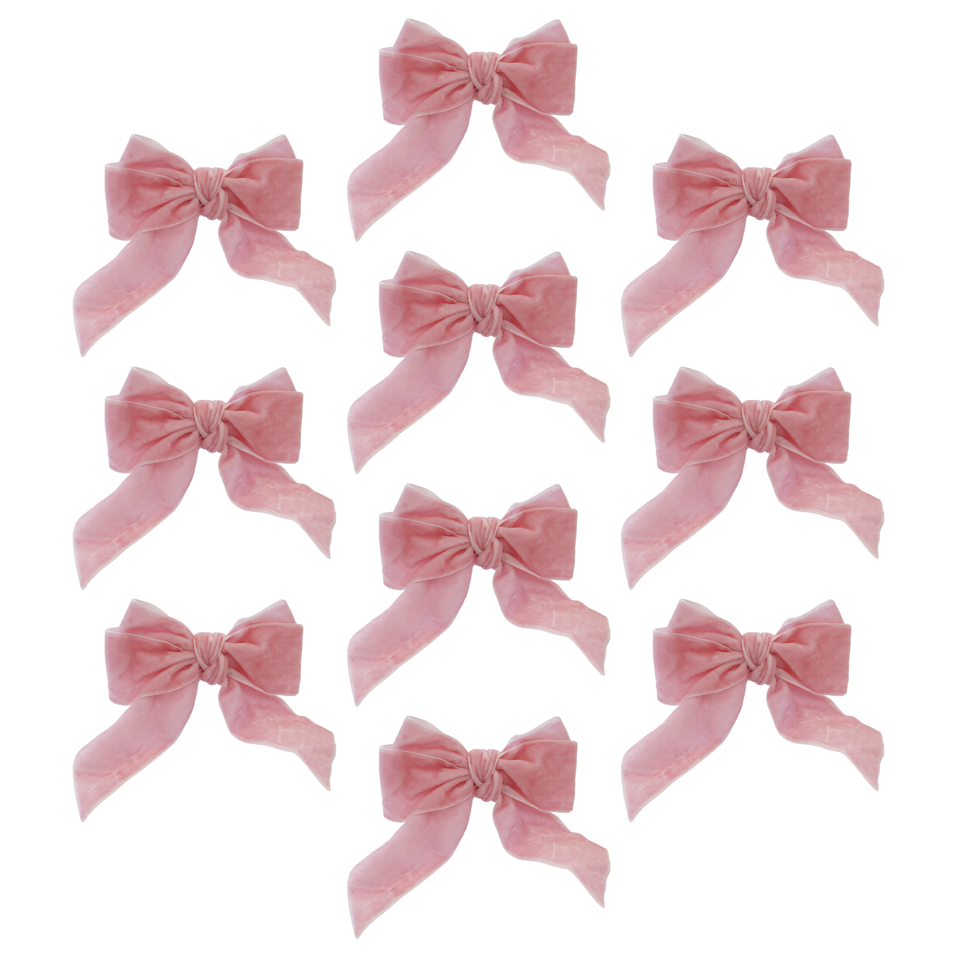 10 pc/pk Velvet Bow-Tie Napkin Ring - Pink bundle
