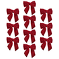 10 pc/pk Velvet Bow-Tie Napkin Ring - Red