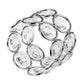 10 pc/pk Crystal Napkin Ring - Silver