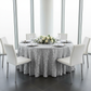 120" Pinchwheel Round Tablecloth - Silver