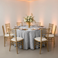 120" Pinchwheel Round Tablecloth - Silver