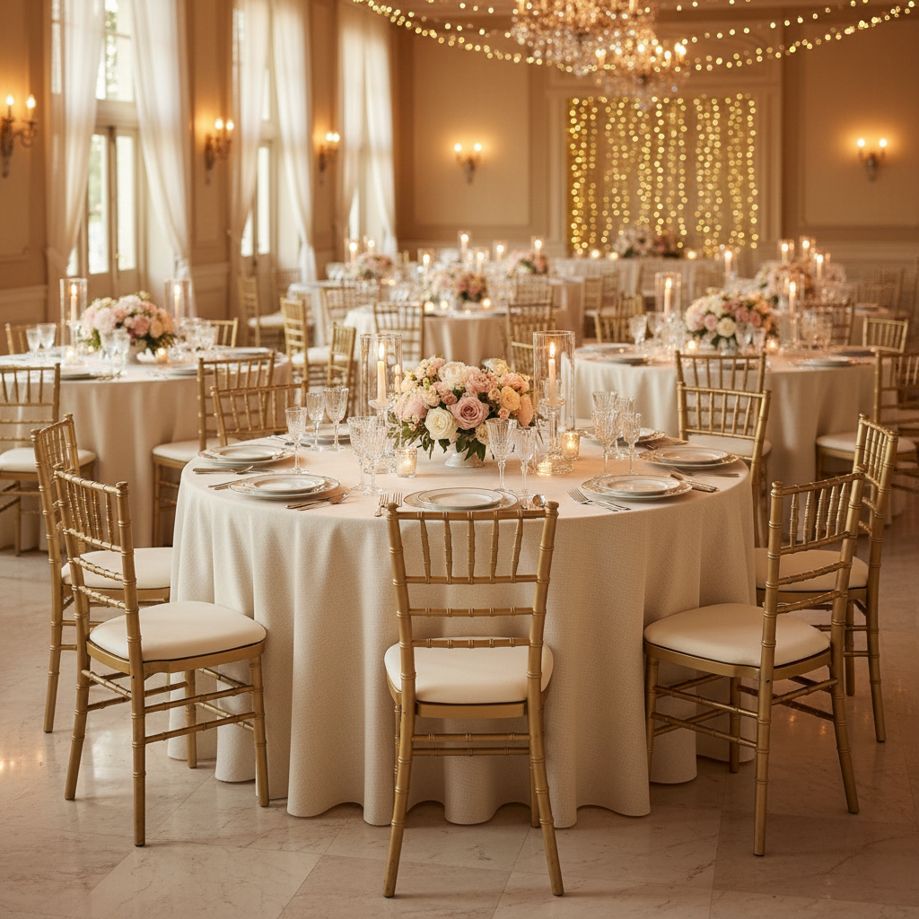 indoor wedding banquet with 120