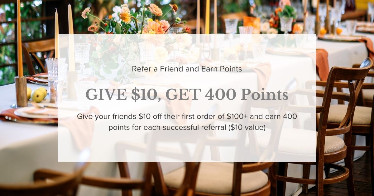 Refer a friend and earn points - Give $10, Get 400 points
