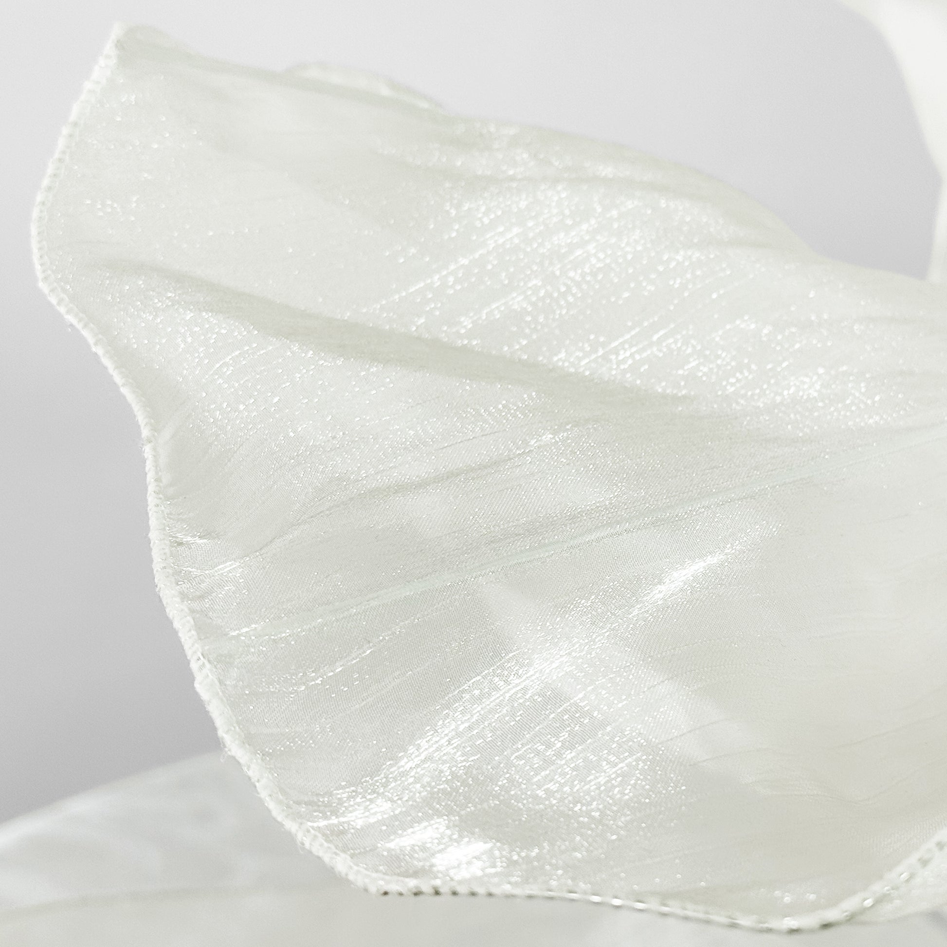 120cm Sculptural Fabric Flower Centerpiece/Floor Stand - Ivory - Macro shot