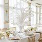 120cm Sculptural Fabric Flower Centerpiece/Floor Stand - Ivory - Elegant Event view