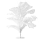 120cm Sculptural Fabric Flower Centerpiece/Floor Stand - White - plain white background
