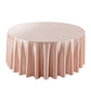 Premium Satin (Wrinkle-Resistant) 120" Round Tablecloth Blush/Rose Gold top view