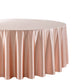 Premium Satin (Wrinkle-Resistant) 132" Round Tablecloth - Blush/Rose Gold
