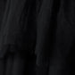 Ruffled layered tulle black fabric
