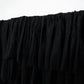 Black ruffled layered tulle tableskirt 14ft  close up