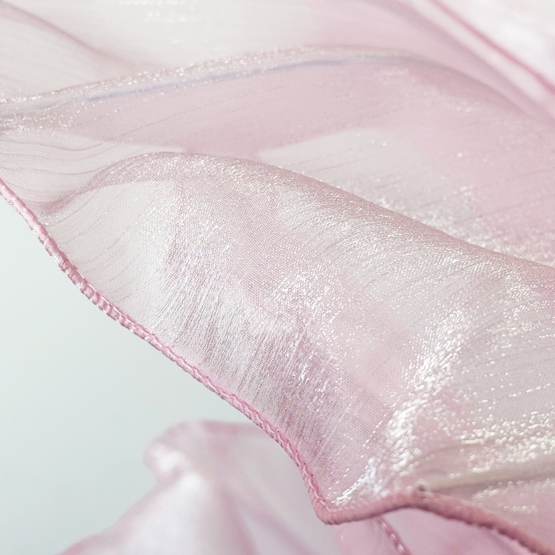 150cm Sculptural Fabric Flower Centerpiece/Floor Stand - Pastel Pink- Macro shot
