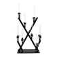 16 Branches Black Metal Candelabra Centerpiece