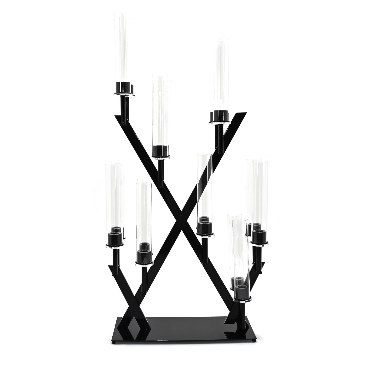 16 Branches Black Metal Candelabra Centerpiece
